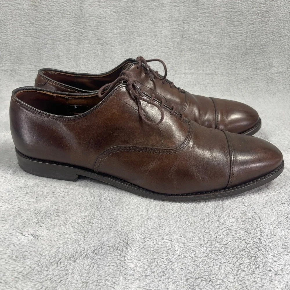 Allen Edmonds Dress Shoes Mens 11.5 Brown Park Avenue Oxford Cap Toe Leather